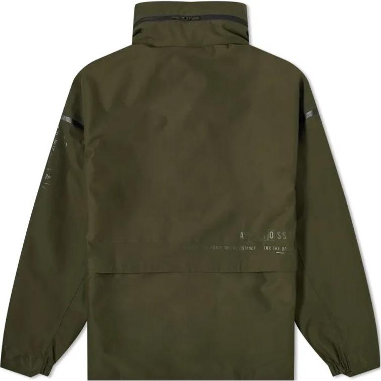 Adidas Loose Outdoor Sports Hooded Jacket Men Outerwear Night-Sky-Green H16253