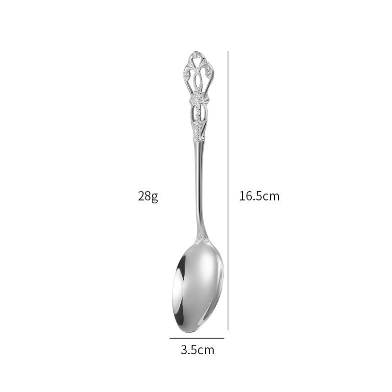 Elegant Stainless Steel Cutlery Set: Royal Court Embossed Steak Knife, Fork & Dessert Spoon for Western Cuisine