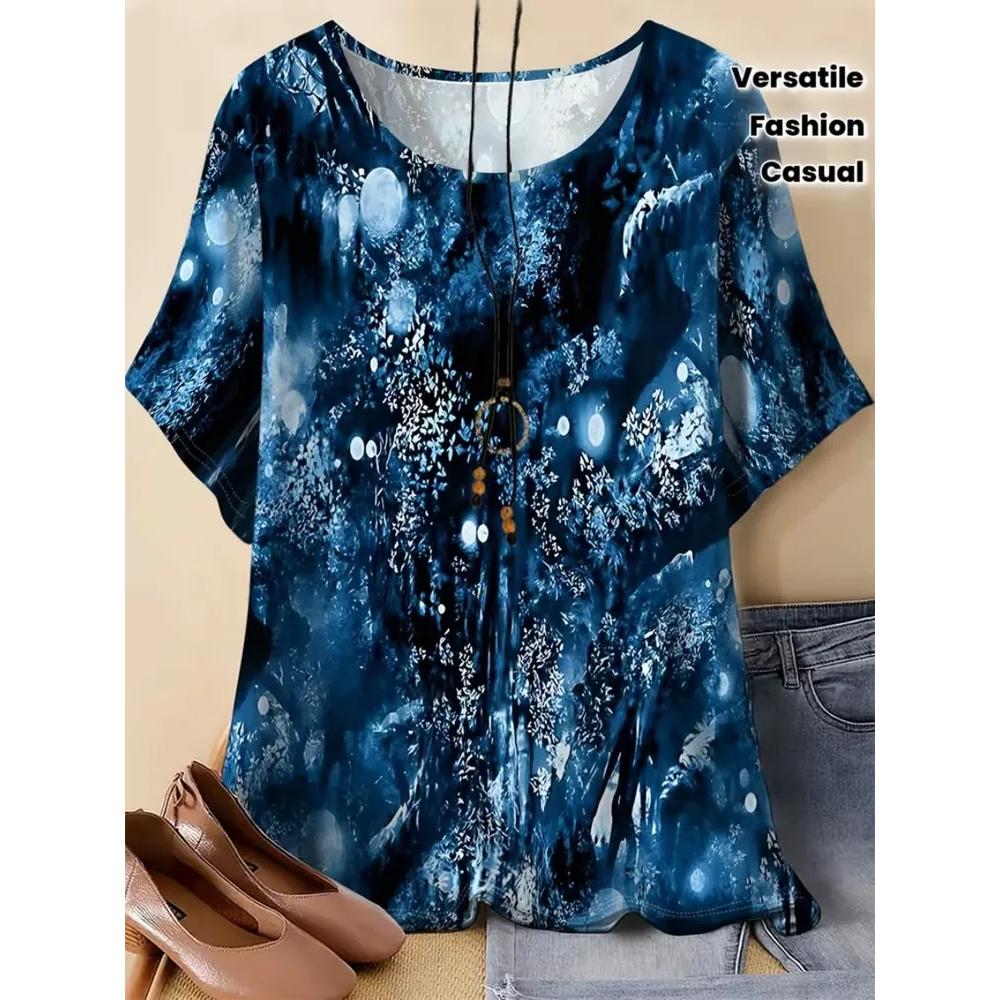 Fashion Versatile Women's Short Sleeve Casual Loose Top Daily Comfort T-Shirts Women’s