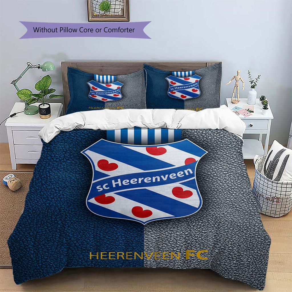 SC Heerenveen  Pattern Bedding Quilt Set  Home Decoration  Gift (1 * Duvet Cover + 2 * Pillowcase  Without Core)