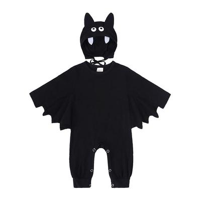 Fledermaus-förmiger Halloween Baby Strampler - Koreanischer Herbst Einteiler mit Füßen
