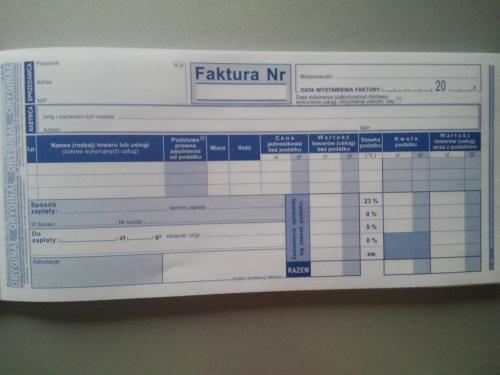FAKTURA VAT 1/3 A4 (PEŁNA) NOWA 105-8E