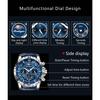 POEDAGAR Original Military Man Wristwatch Waterproof Luminous Chronograph Leather Strap Watches for Men Quartz Watch Reloj