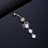 Piercing per Ombelico Microstone Chiodi per Ombelico Vento Farfalla Amore Anello per Ombelico Stella Luna Fiore Femminile Fibbia per Ombelico
