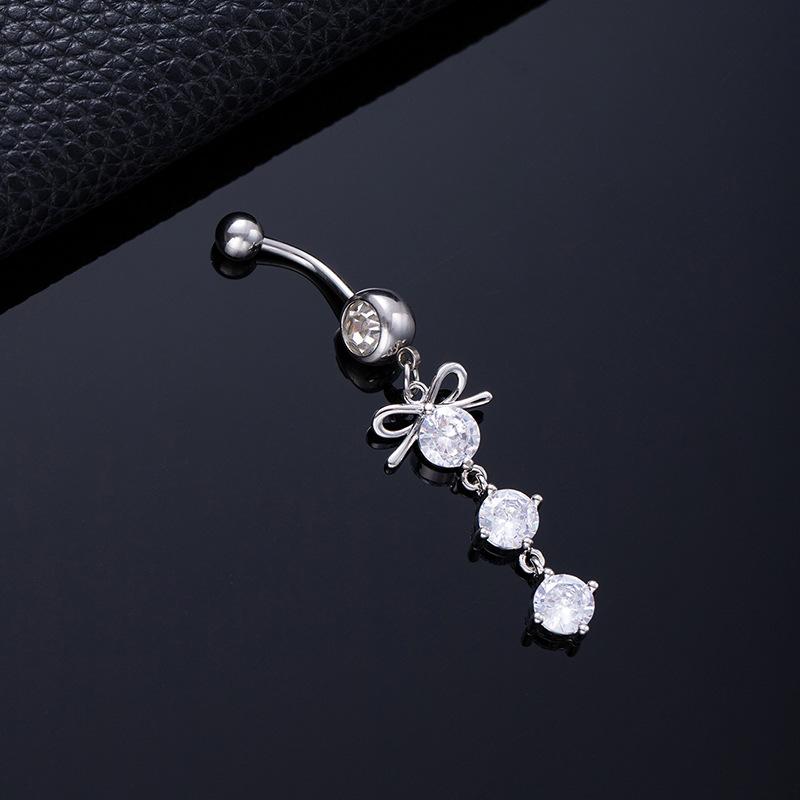 Piercing per Ombelico Microstone Chiodi per Ombelico Vento Farfalla Amore Anello per Ombelico Stella Luna Fiore Femminile Fibbia per Ombelico