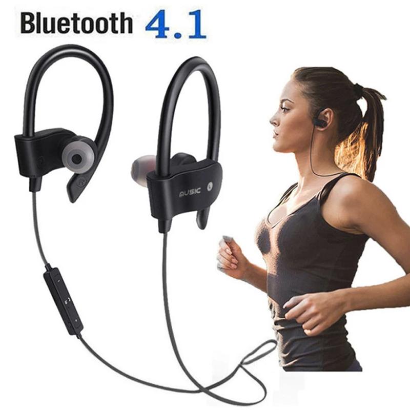 Wireless Headphone Fone Bluetooth 4.1 Neckband Earphones Silicone Hifi Stereo Sports Headset Halter Waterproof Magnetic Earbuds