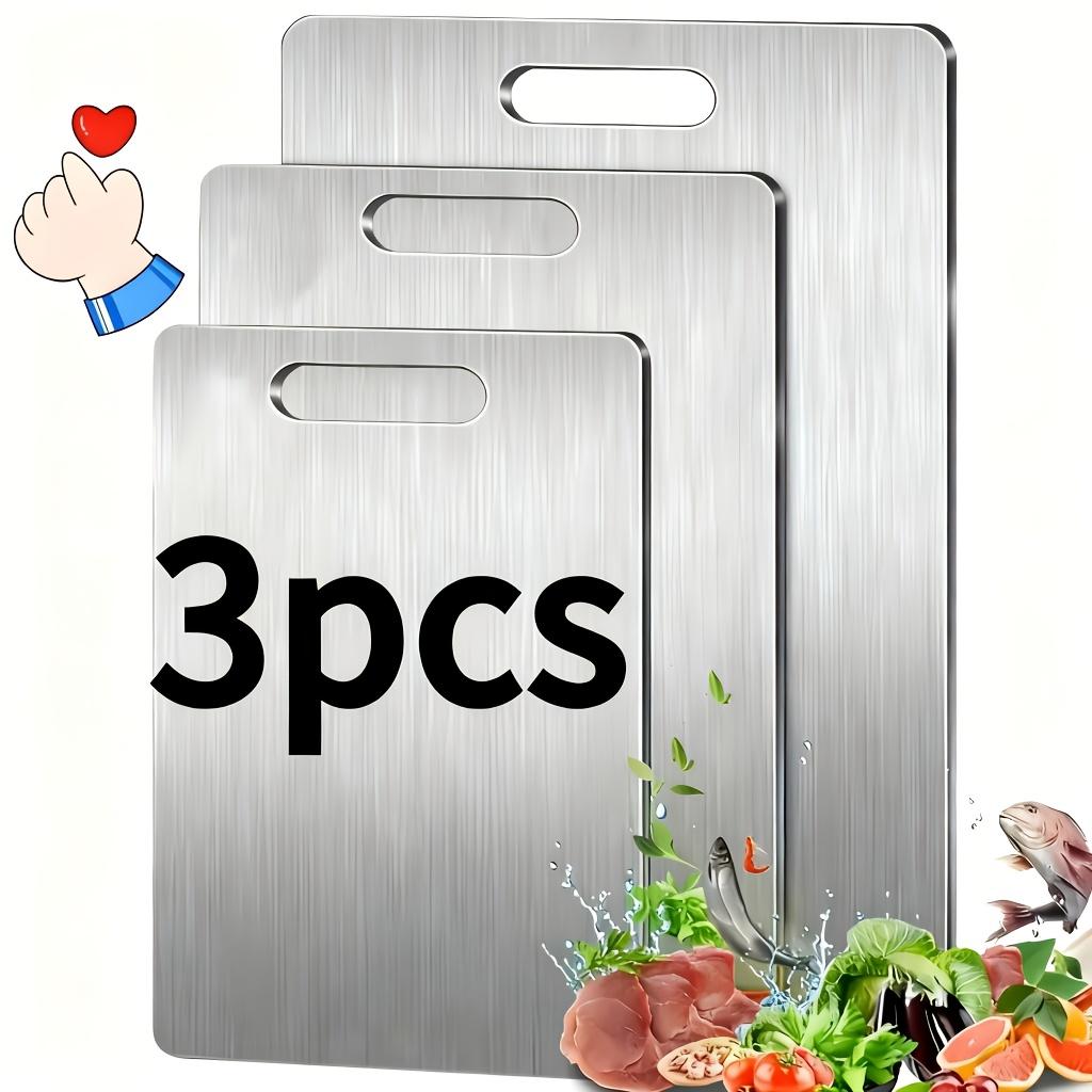 

3PCS Stainless Steel Cutting Board Set – Durable, Easy to Clean, Rust-Resistant & BPA-Free. Space-Saving, Safe for Kitchen Prep. белый