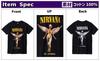 NYARO Nirvana Angel Rock T-Shirt, Music, Short Sleeve, 100% Cotton, Men's, Retro Back Print (L)