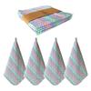 4Pcs/set 35x35cm Square Cotton Household Kitchen Towels Dishwashing Cloth Striped Scouring Pads