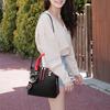 PU Leather Women Messenger Bag Fur Ball Crossbody Flap Bag Female Shoulder Bag Solid Color Handbags