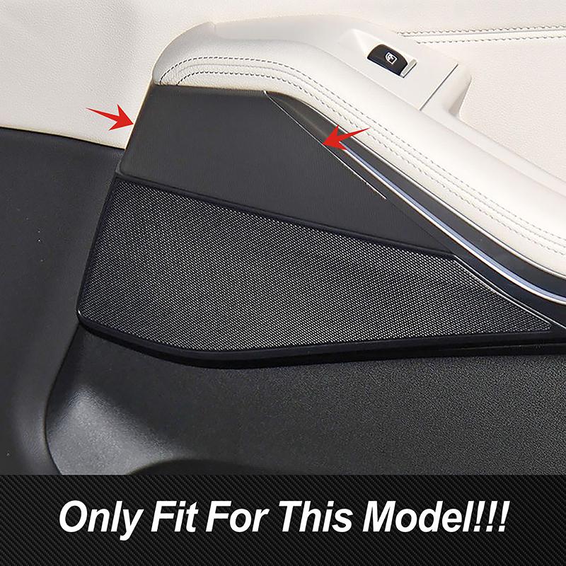 Car Styling Door Armrest Decals Decoration Cover Trim For BMW X5 G05 -2024 Carbon Fiber Color Interior Accessories