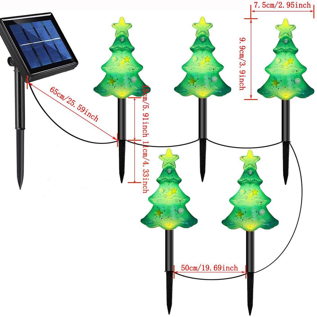 Solar Santa Claus LED Garden Stake Lights for Outdoor Lawn and Courtyard