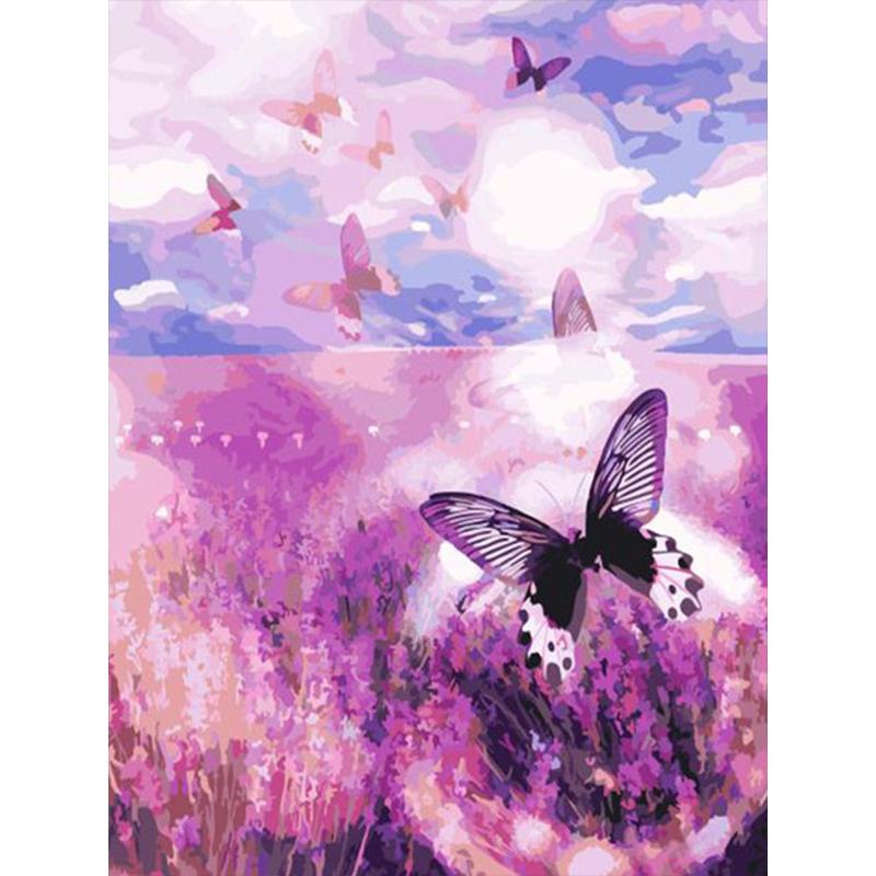 Full Round Diamond Painting Flower Butterfly Pictures Of Rhinestones Diamond Embroidery Animal Cross Stitch Home Decor