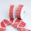 Woolen Woven Ribbon White Woolen Edge Big Red Ribbon Woolen Plaid Hair Accessories Clip Bow Accessories Elegant Home Decorating Activity Supplies