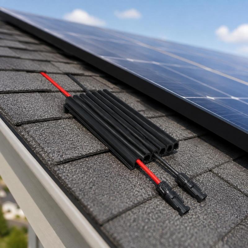 Solar Cable Routing Guide 7 Channel Flexible Roof Wire Guide with Ribbed Body for Solar Panel Wire Separation across Roof Surfaces