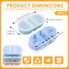 3 Pcs Silicone Snack Container 3 Compartments Reusable Salad Dressing Container with Clear Lid for Office Picnic Camping