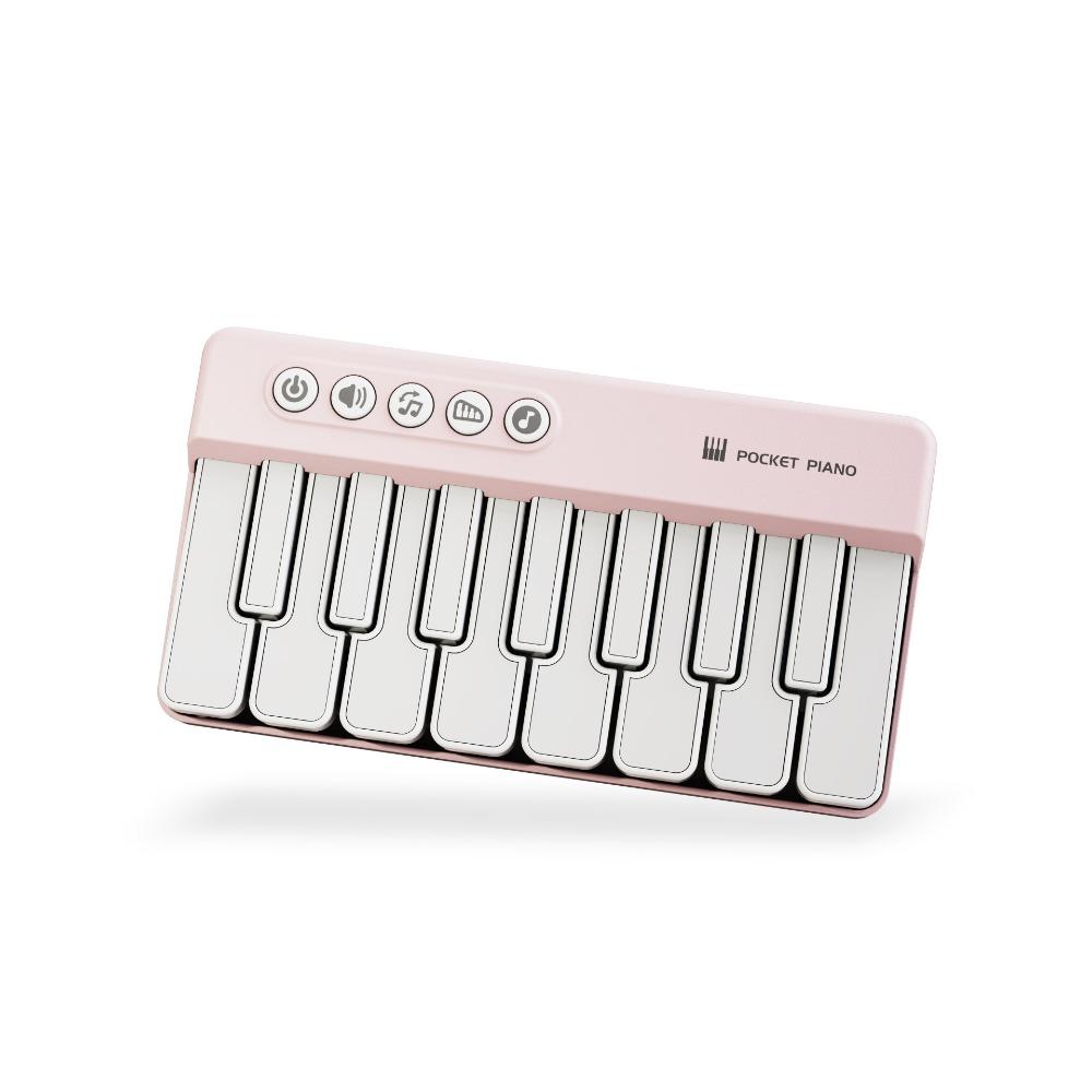 Tragbares Design Lernklavier Tastatur 7 Farben LED Musikinstrument Spielzeug Geburtstagsgeschenk