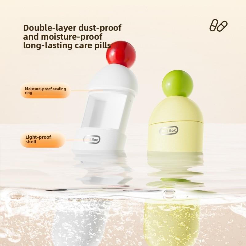 New Sealed Medicine Box, Portable and Simple Mini Medicine Packaging Box, Three Trips A Day, Small Size of Portable Pill Box