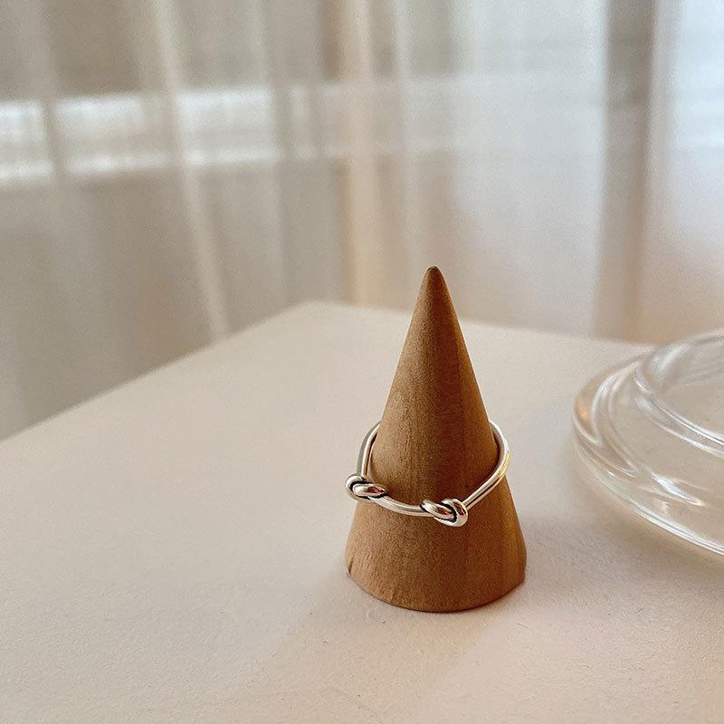 

Современное и элегантное кольцо-узел из стерлингового серебра 925 пробы для женщин с регулируемым размером J1644