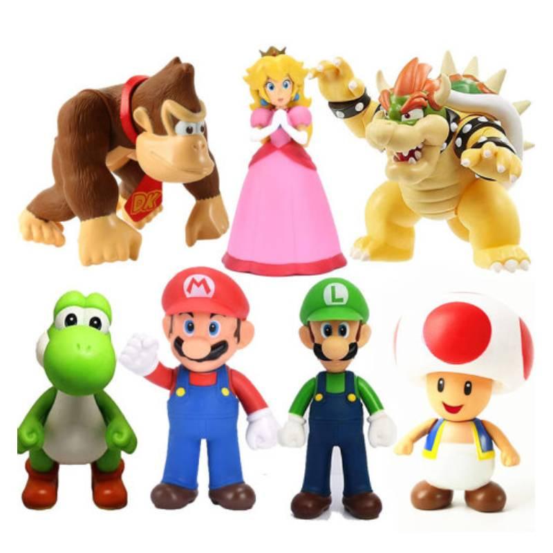 Super Mario Actionfigur Modell Pvc Material Sammlerstück Spielzeug für Auto und Schreibtisch
