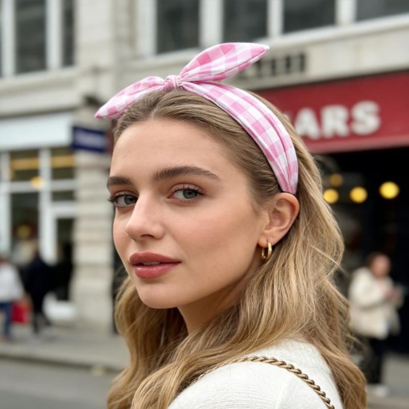 Non Slip Ocean Fish Print Headband with Cute Bow Perfect for Wide Hair Hoop Lovers