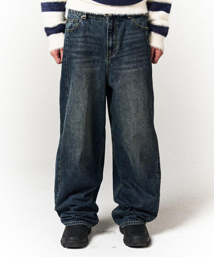 SLOWACID Refined Essential Wide Denim Pants [Blue]