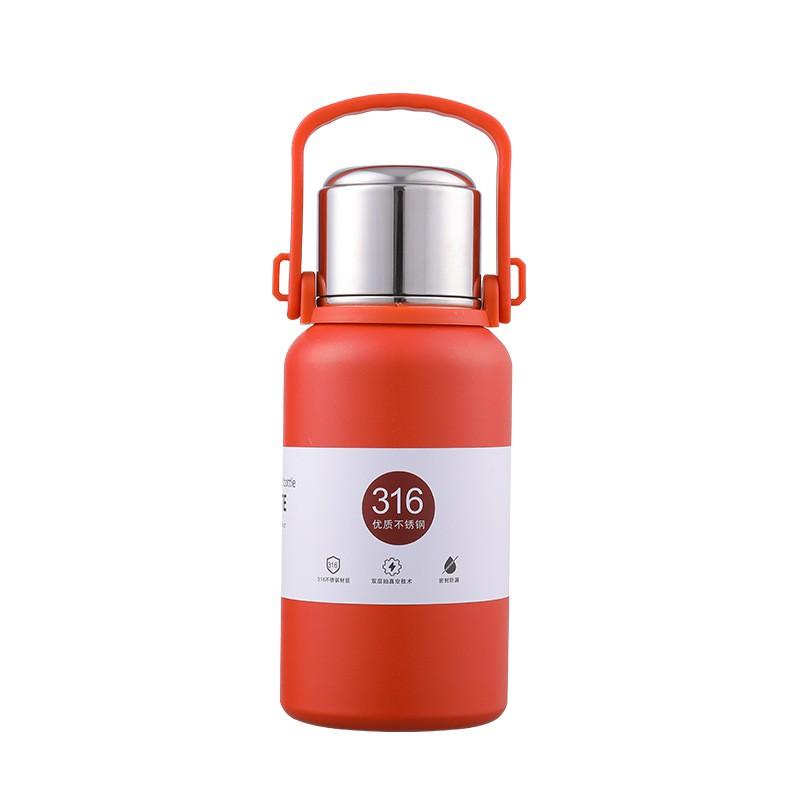 316 Stainless Steel Insulated Water Bottle Portable Handle Outdoor Sport Thermos Flask