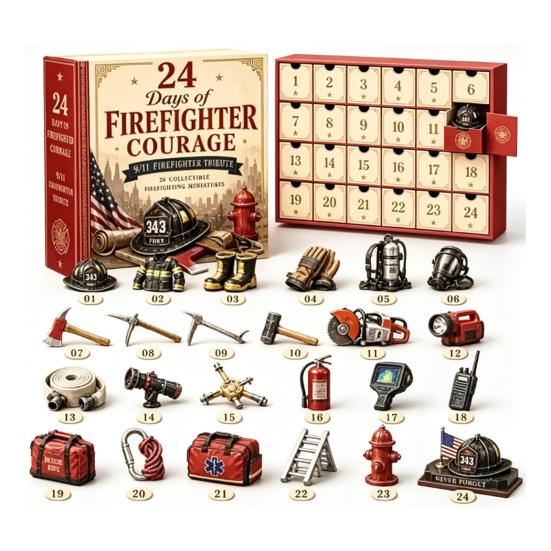 Weihnachtsgeschenk für Kinder 2026 Berufe Adventskalender, 24-Tage Countdown-Box mit Mini Berufs-Schreibtisch-Display Sammlerfiguren, Gemeinschaft