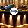 2/1 pcs Solar Wall Lights 4 LED Solar Fence Lights Outdoor Waterproof Solar Deck Lights Wall Lights for Fence Post Yard Pathway
