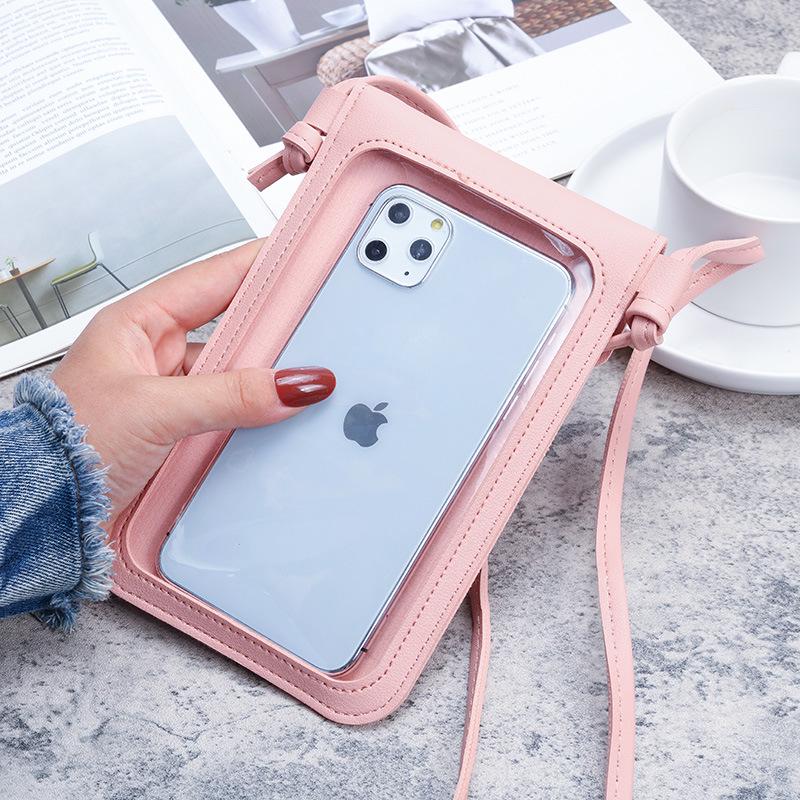 Women's Trendy PU Leather Phone Wallet & Retro Crossbody Coin Purse