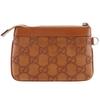 GG Pouch 146570 Brown Sima Leather Unisex Used