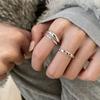 Shaped Contemporary Heart Ring For Women With Adjustable Opening For Wear Versatile