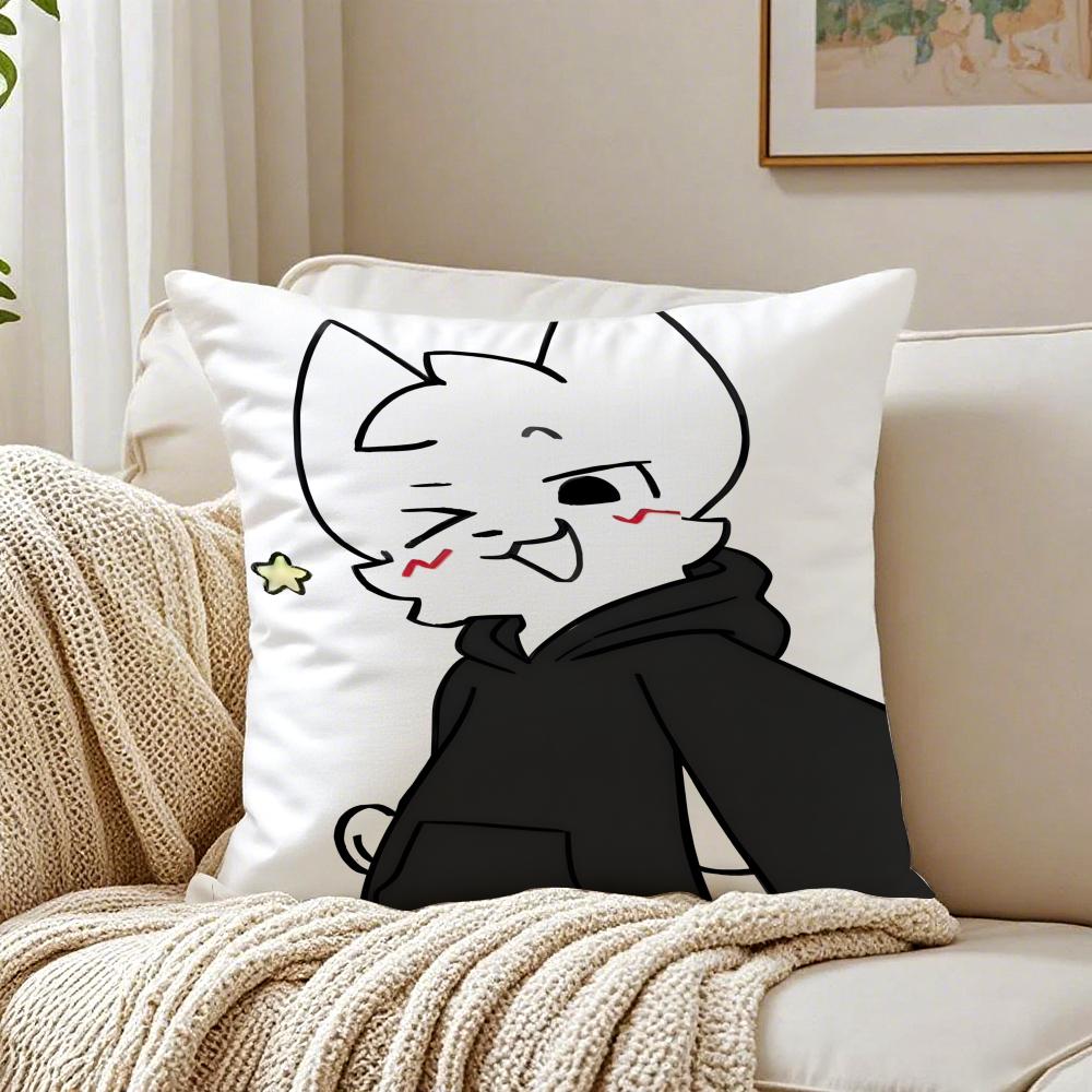 Meme Süßes Lustiges Katzenkissenbezug Kissenbezug Staubmilbenfrei Wohnzimmer Sofa Dekor Kissen Zimmer