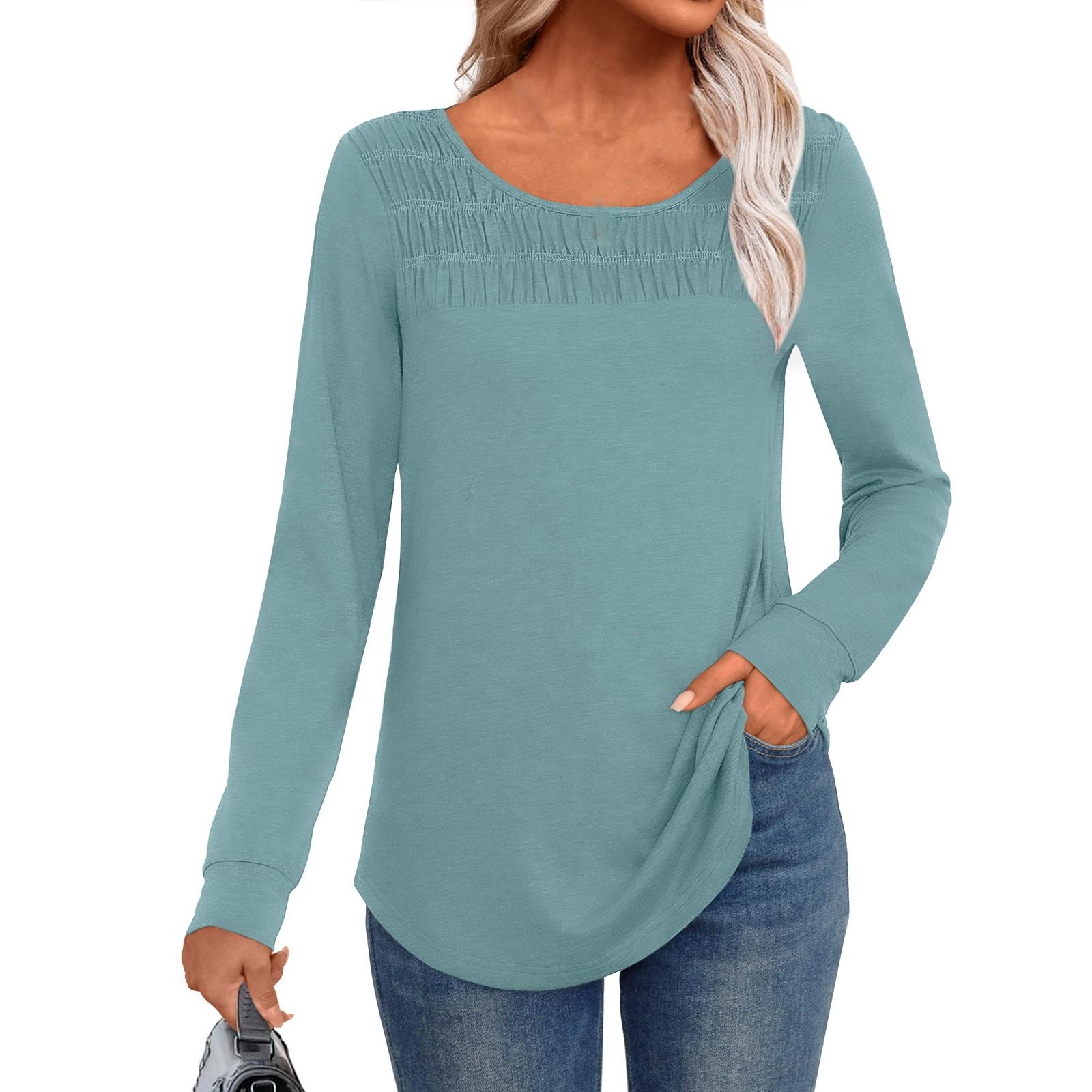 

Женские повседневные топы с длинным рукавом XL белый