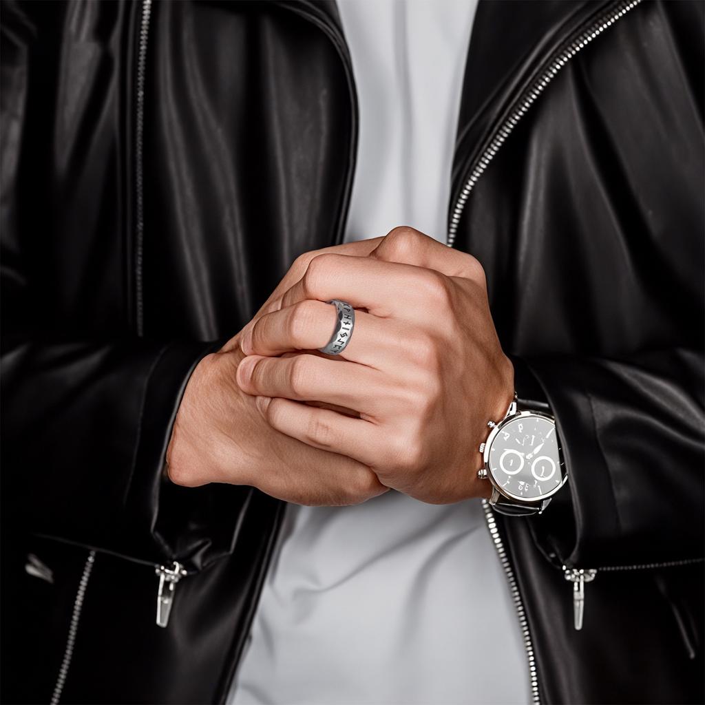 Neuer Wikinger Wikinger Runen Ring Retro Herrenschmuck
