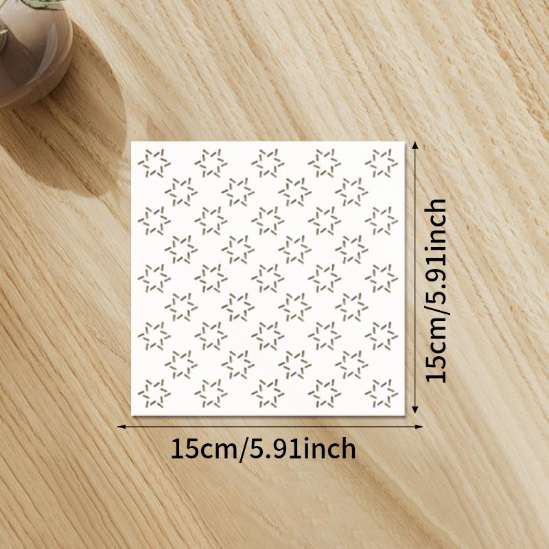 YOMDID 9pz Modelli per Ricamo Sashiko Riutilizzabili in PET Stencil da Cucito Modelli da Ricamo Fai da Te Modello Geometrico a Linea per Quilting