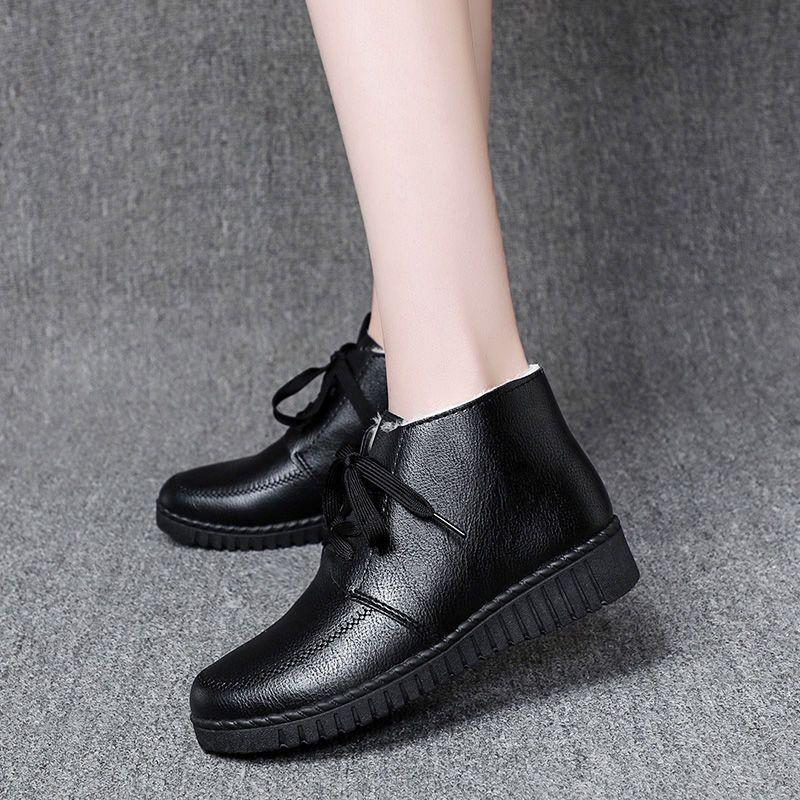 Women Snow Boots Winter Warm Ankle Plush Boots for Women Round Head Boots Female Fashion Mother Shoes for Women