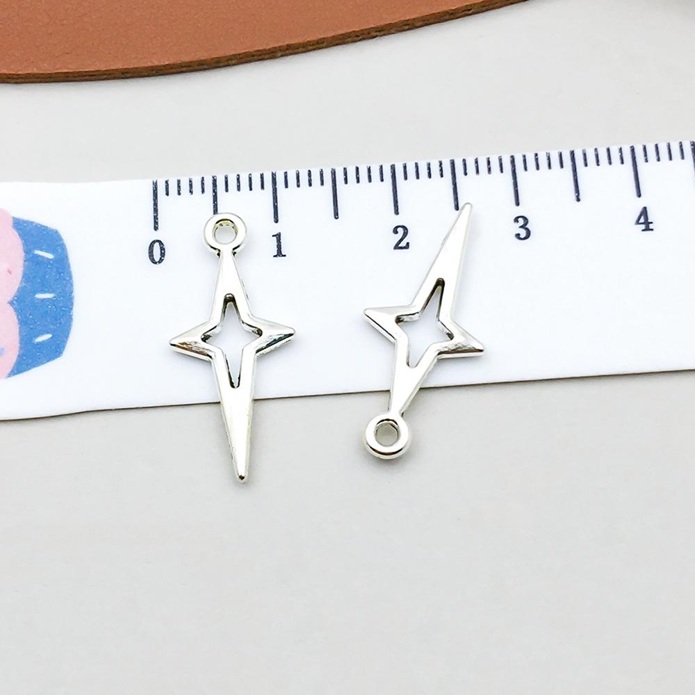 100-Piece Five-Color Alloy Sun, Moon, and Star Pendant Charms for DIY Jewelry