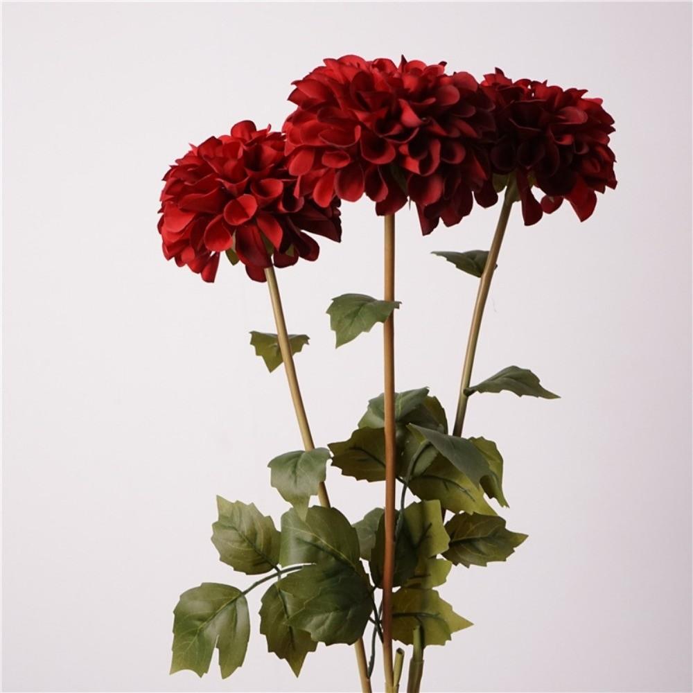 New Silk Artificial Dahlia Flowers Decorative Pink Chrysanthemum Fake Flower Floral Artificial Faux Plants Home Decoration