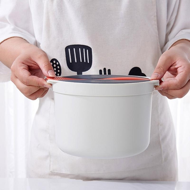 Durable Microwave Food Container Cooker Practical Microwave Cooker Innovative Microwave Rice Cooker for Healthy Cooking