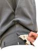 Plus Size Retro Grey High-Waist Pleated Suit Pants, Women's Autumn Wide-Leg Floor-Length.