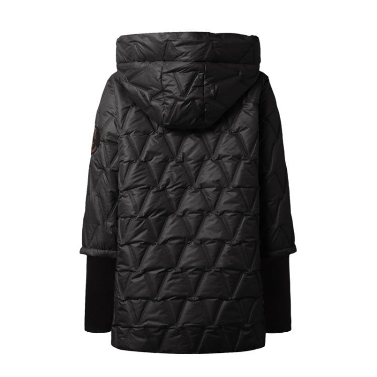 Winter Warm Hooded Coat Women Solid Color Long Sleeve Zipper Loose Fashion
