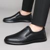 Leather shoes men's summer leather cowhide men's business casual leather shoes soft-soled foot cover non-slip shoes men