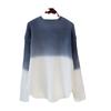 Autumn and winter new design sense gradual change of color sweater pullover women soft waxy loose lazy wind knitted sweater top