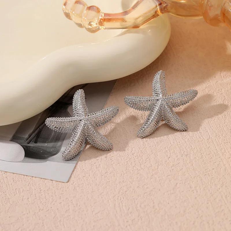 Cross-border Hot Sale, Summer Starfish Earrings, Simple Fashion Trend Starfish Element Women's Earrings