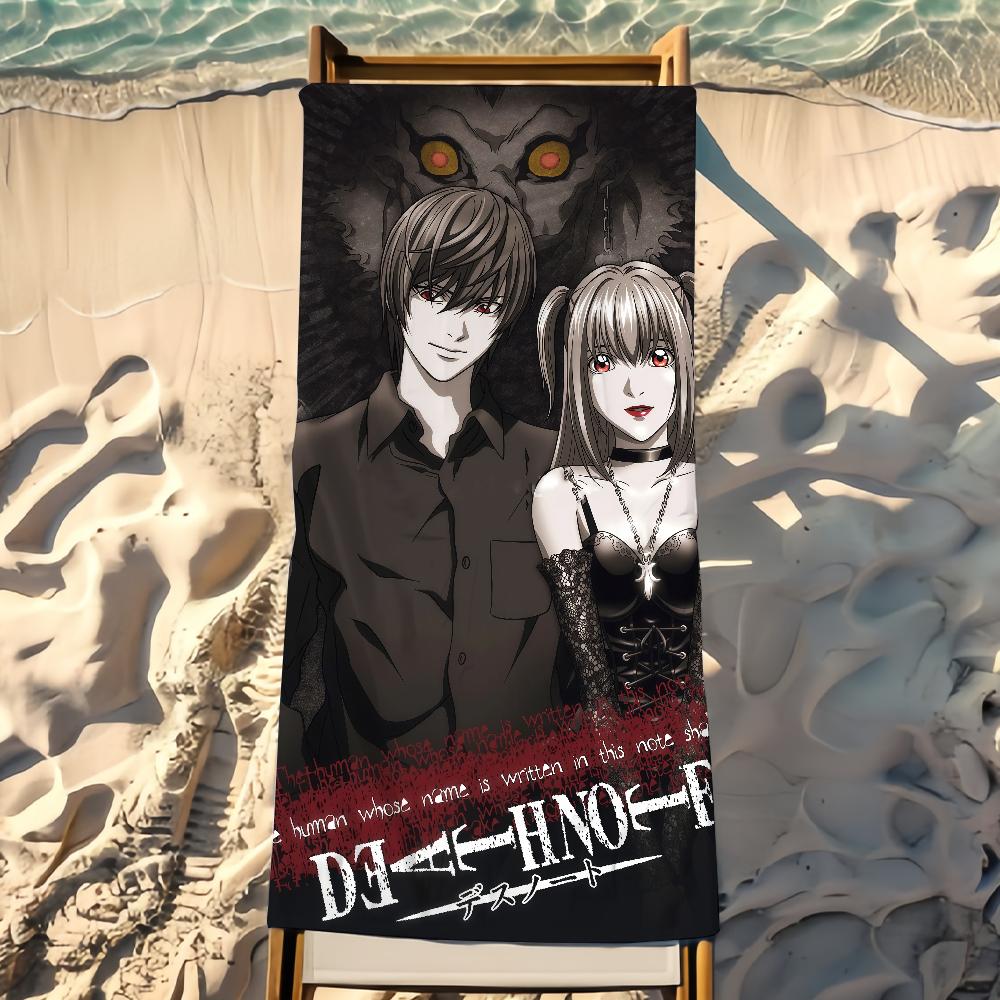 Anime Death Note Towel Beach Towel Travel Lightweight Skin Friendly for Pool Beach Camping Cruise Summer