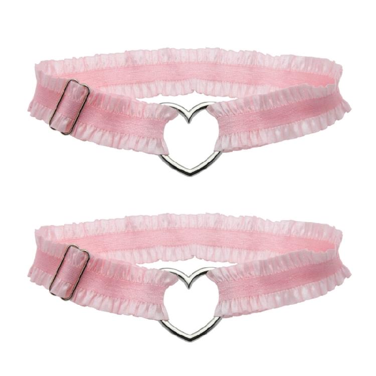 Unique Heart Lace Belt Ruched Leg Jewelry Perfect for Halloween and Stage Shows Music Festivals Photo Props