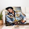 "Elvis Presley Inspired Golden Guitar Costume Jacket"Blanket Flannel Throw Blanket for Sofa, Bed, Travel, Camping, Office, Couch, Chair, And
