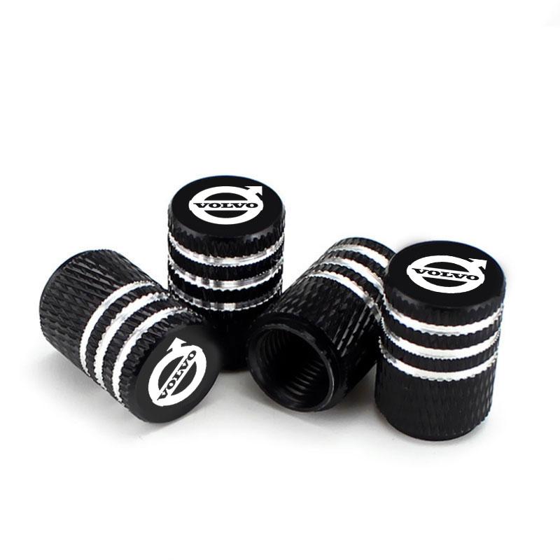 

Car Knurling Style Tire Valve Cap Aluminum Tire Valve Stems Cap for Volvo RDESIGN S60 S90 XC40 XC60 XC90 AWD Car Accessories