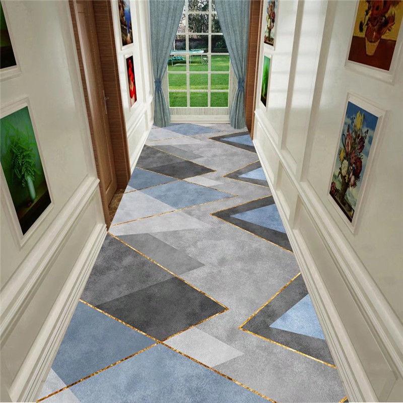 Modern Design Aisle Carpet Long Runner Hotel Entrance Hallway Corridor Stair Non Slip Mat Bedroom Bedside Rugs for Living Room